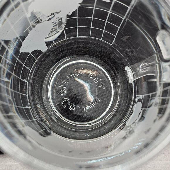 Nescafe Mugs Coffee Tea Cups Taste Your Way Clear World Etched Mugs Set of 4 Vtg - Picture 3 of 10